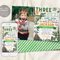 Three Rex Dinosaur Birthday Invitation With Photo Editable Template