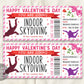 Valentines Day Indoor Skydiving Gift Certificate Ticket Editable Template