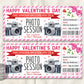 Valentines Day Photography Session Gift Voucher Ticket Editable Template