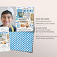 Baking Birthday Party Invitation With Photo Editable Template, Boy Chef Baking Party Invite, Blue Kids Cooking Party Evite, Cupcake Cookies