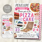 Pizza And Cake Decorating Party Invitation Editable Template