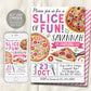 Pizza Party Birthday Invitation Editable Template