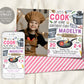 Cooking Party Birthday Invitation With Photo Editable Template