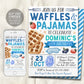 Waffles and Pajamas Birthday Invitation Editable Template