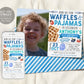Waffles and Pajamas Birthday Invitation With Photo Editable Template