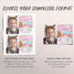Pizza and Pajamas Birthday Invitation With Photo Editable Template, Girl Pizza And PJs Party Invite, Kids Pizzeria Slumber Party Evite