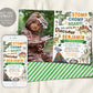 Dinosaur Birthday Party Invitation With Photo Editable Template