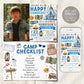 Boy Camping Birthday Invitation With Photo Editable Template