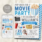 Movie Birthday Invitation Editable Template