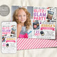 Glitz and Glam Birthday Party Invitation With Photo Editable Template