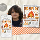 Bonfire Birthday Invitation With Photo Editable Template