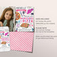 Manicures And Pizza Party With Photo Invitation Editable Template, Pedicures Mani Pedi Spa Day Birthday Invite, Girl Teen Tween Nail Salon