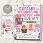 Cupcake Decorating Party Invitation Editable Template