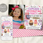 Cupcake Decorating Party Invitation With Photo Editable Template