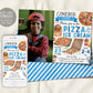 Pizza and Ice Cream Birthday Party Invitation With Photo Editable Template