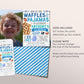 Waffles and Pajamas Birthday Invitation With Photo Editable Template, Boy Waffles And PJs Party Invite, Kids Breakfast Brunch Evite