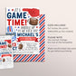 Football Birthday Invitation Editable Template, Boy Football Theme Party Invite, Kids Sports Theme It's Game Time Evite, American Football