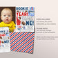 Football First Birthday Invitation With Photo Editable Template, Rookie Of The Year Invite, Kids Sports Theme It's Game Time First Year Down