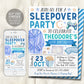 Sleepover Birthday Invitation Editable Template