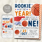 Basketball First Birthday Invitation Editable Template