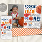 Basketball First Birthday Invitation With Photo Editable Template