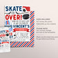 Ice Hockey Birthday Invitation Editable Template, Boy Ice Skating Hockey Invite, Kids Sports Theme Game Day All Stars Evite Printable