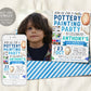 Pottery Party Invitation With Photo Editable Template