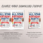 All Star Sports Birthday Invitation Editable Template, Boy It's Game Time Sports Theme Party Invite, Kids Baseball Football Basketball Evite