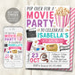 Movie Birthday Invitation Editable Template