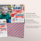 All Star Sports Birthday Invitation With Photo Editable Template, Boy It's Game Time Sports Theme Party Invite, Kids Baseball Football Evite