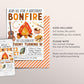 Bonfire Birthday Invitation Editable Template, Kids Backyard Campfire S'mores Invite, Kids Camping Evite, Smore Fun With Friends Printable