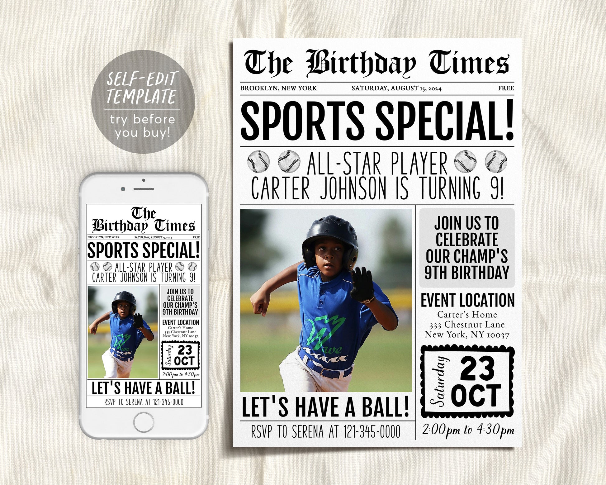 baseball-birthday-invitation-with-photo-editable-template-newspaper-b-puff-paper-co for Baseball Birthday Invitations Free Printable Baseball Birthday Invitation With Photo Editable Template, Newspaper B – Puff Paper Co for Baseball Birthday Invitations Free Printable