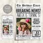 Birthday Newspaper Invitation With Photo Editable Template