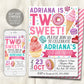 Two Sweet Invitation Editable Template