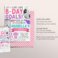 Soccer Birthday Invitation Editable Template, Girl Birthday Goals Kick Up the Fun Sports Invite, Sports Theme Game Day All Stars Evite