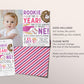 Baseball First Birthday With Photo Invitation Editable Template, Girl Rookie Of The Year Invite, Kids Sports Theme Game Day All Stars Evite