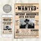 Adult Wanted Poster Invitation With Photo Editable Template