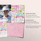 Tennis Birthday Invitation With Photo Editable Template, Girl Tennis Ball Party Invite, Kids Sports Theme Evite, Tennis Game Match Printable