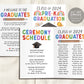 Pre-K Graduation Program Editable Template, Preschool Ceremony Program Child Care Learning Center, Pamphlet Booklet Daycare Commencement