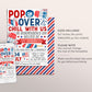 4th of July Invitation Editable Template, Popsicle Patriotic Fourth of July Party Invite, Pop on Over Celebration Evite, Independence Day