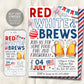 4th of July Invitation Editable Template