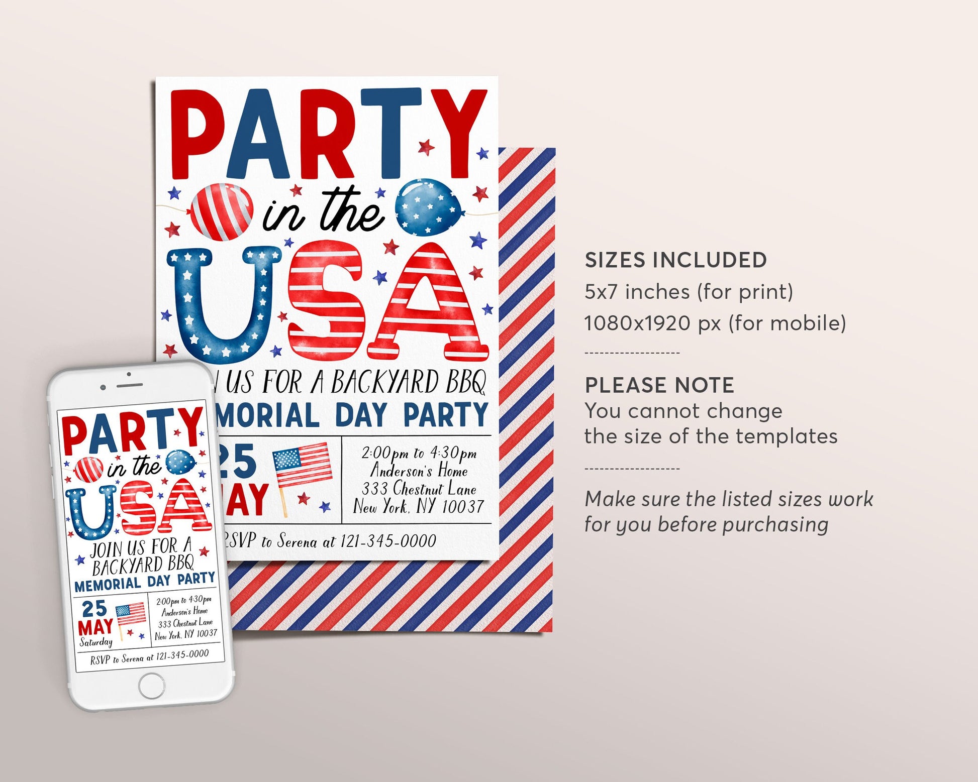 Memorial Day Invitation Editable Template, Party In The USA Patriotic – Puff Paper Co memorial-day-invitation-editable-template-party-in-the-usa-patriotic-puff-paper-co