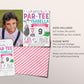 Golf Birthday Invitation With Photo Editable Template, Girl Let's Par Tee Golf Party Invite, Kids Sports Theme Evite, Mini Golf Tournament