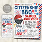 US Citizenship BBQ Party Invitation Editable Template