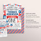 4th of July Birthday Invitation Editable Template, Star Stripes And Fun First Birthday Any Age Patriotic Party Invite, Red White Blue Evite