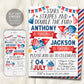 4th of July Joint Siblings Birthday Invitation Editable Template