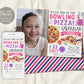 Bowling And Pizza Birthday With Photo Invitation Editable Template