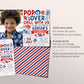 4th of July Birthday Invitation With Photo Editable Template, Popsicle Pop On Over Summer Patriotic Party Invite, Chill With Us Evite