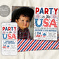 4th of July Birthday Invitation With Photo Editable Template
