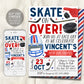 Ice Hockey Birthday Invitation Editable Template